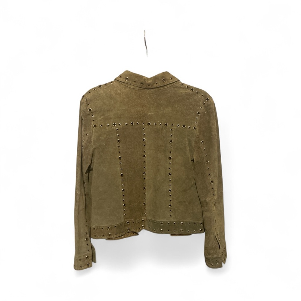 Tres Jolie vintage Olive Green suede leather Jackets - Picture 3 of 6